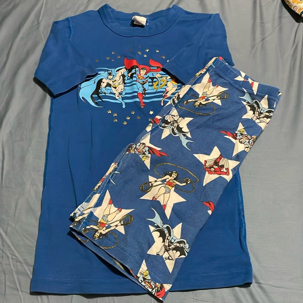 Hanna Anderson size 160 (14) super hero short johns- read below